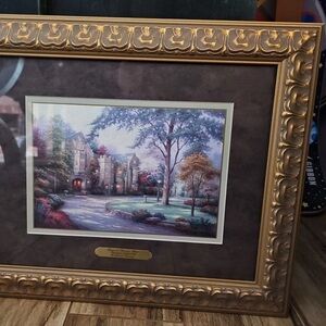 Thomas Kinkade Beyond Summer Gate Framed Print 2004 Collector's Society 17 X 14